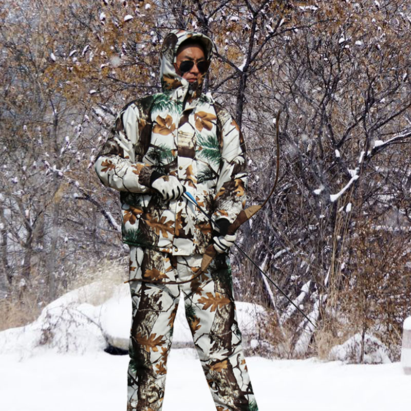 Winter Clothing Material - Winter Waterdichte Warme Fleece Jacht Camouflage