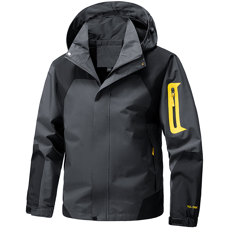 Windproof Jacket Softshell - Softshell outdoorjas heren met ritssluiting, capuchon,