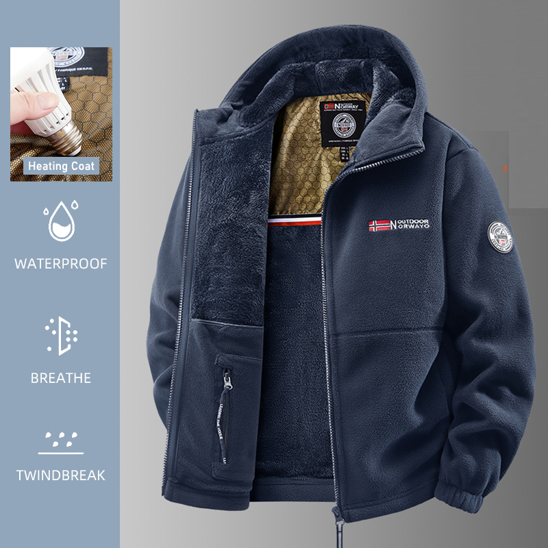 Windproof Jacket Softshell - Mannen Verwarmde Jas Winter Polar Fleece
