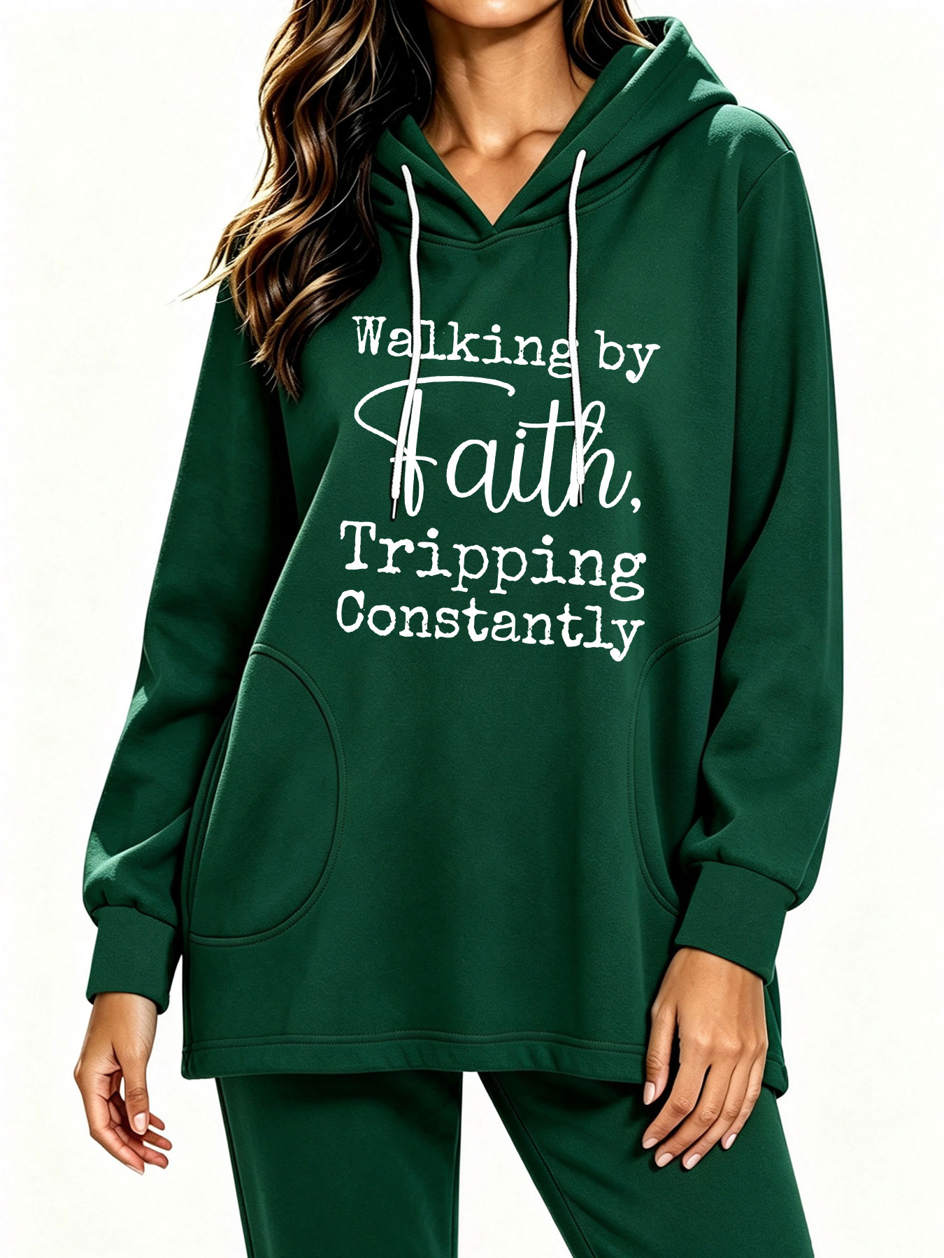 Winter Clothing Quotes - Fun Belief Quote Witte Engelse Print