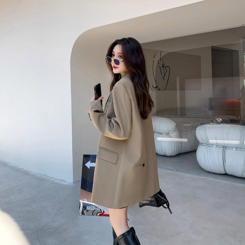 Winter Clothing Brands - Merk Zwarte Blazer Vrouwen Jack Lente