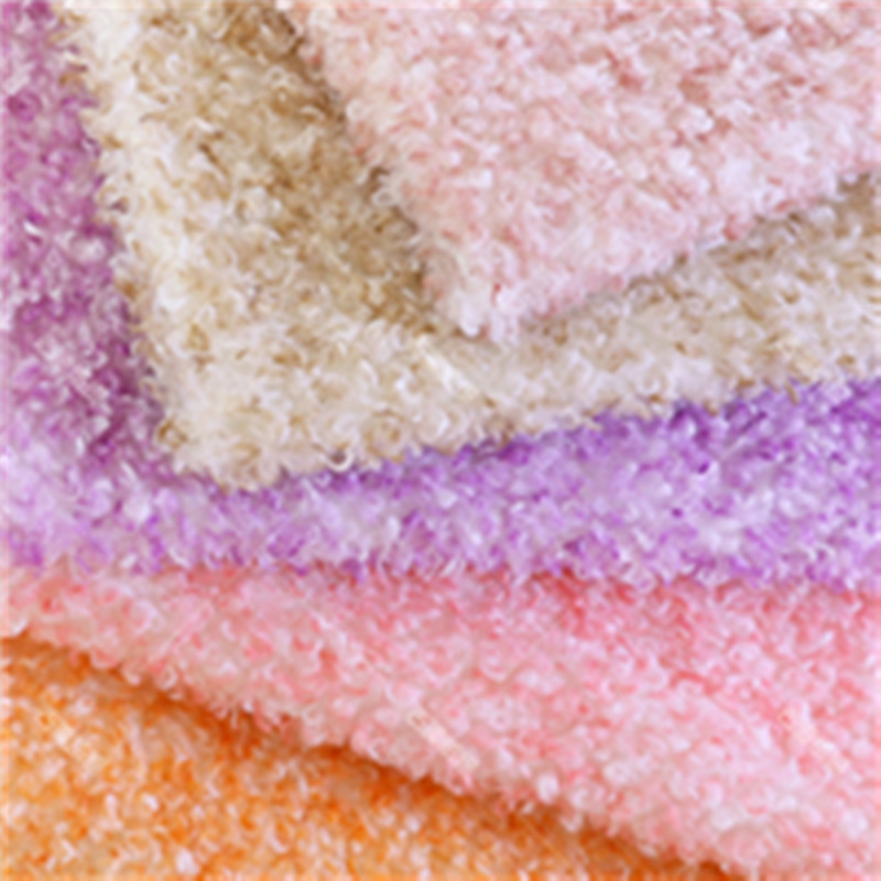 Winter Clothing Material - Tie-dye regenboog swirl tweekleurig geverfde pluche