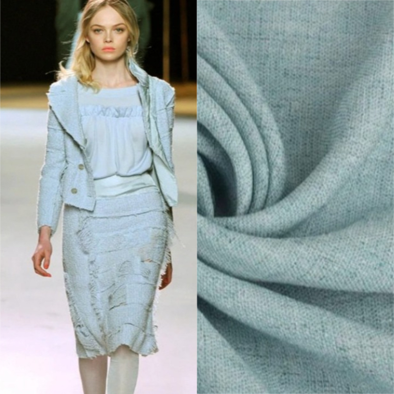 Winter Clothing Material - 1 meter pure hemelsblauwe stof lichtgewicht