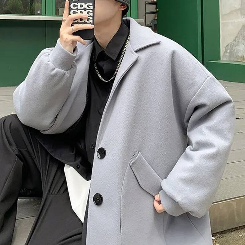 Koreaanse effen wollen jassen  - Winter Clothing Taiwan recensie en prijs