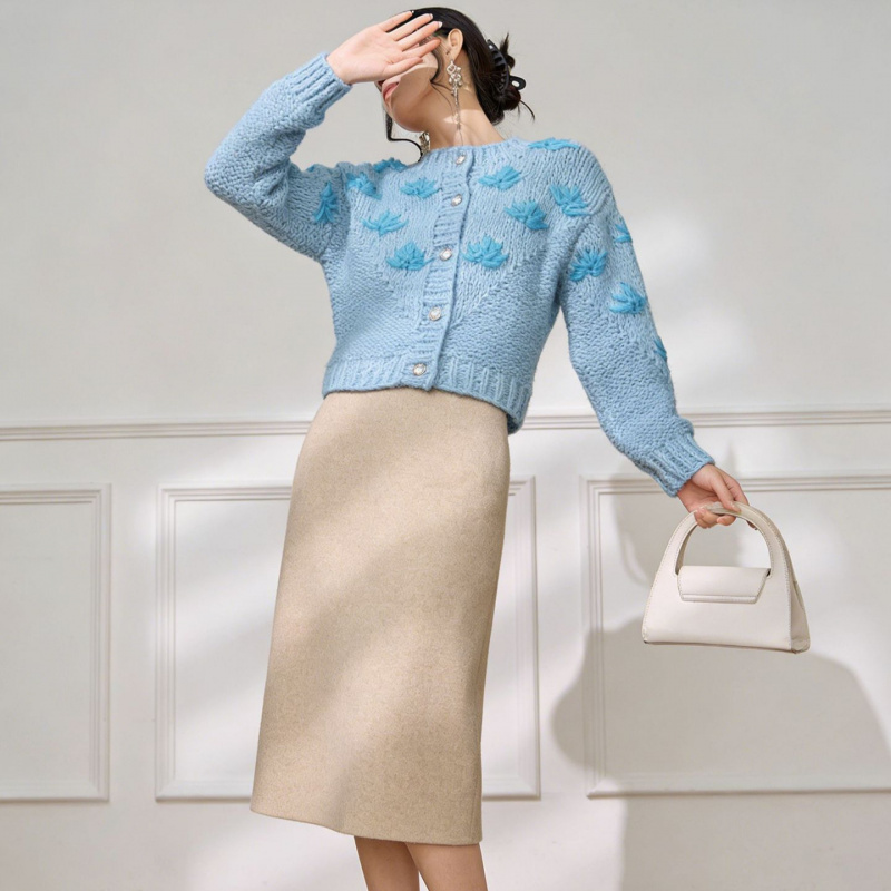 Blauwe trui, Koreaanse mode, m - Winter Clothing Material recensie en prijs