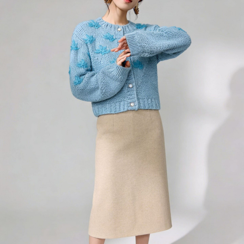Blauwe trui, Koreaanse mode, m - Winter Clothing Material recensie en prijs