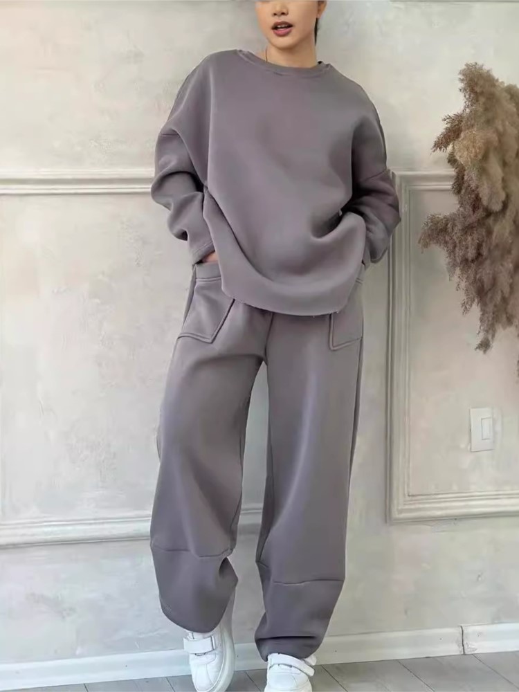 Nieuwe effen 2-delige set dame - Winter Clothing Sales recensie en prijs