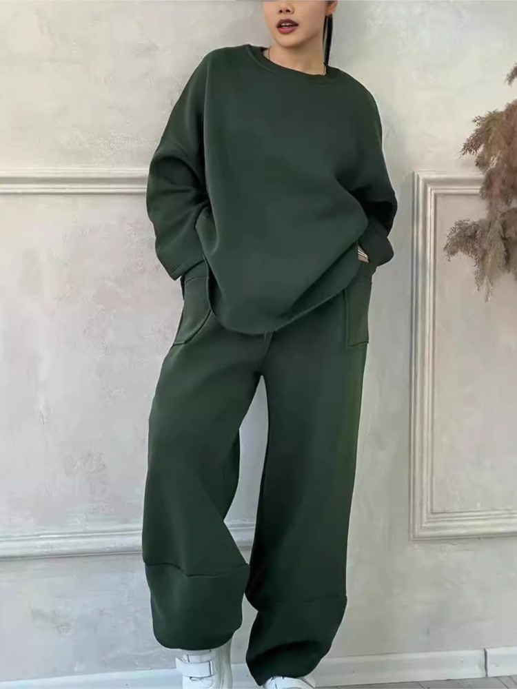 Nieuwe effen 2-delige set dame - Winter Clothing Sales recensie en prijs
