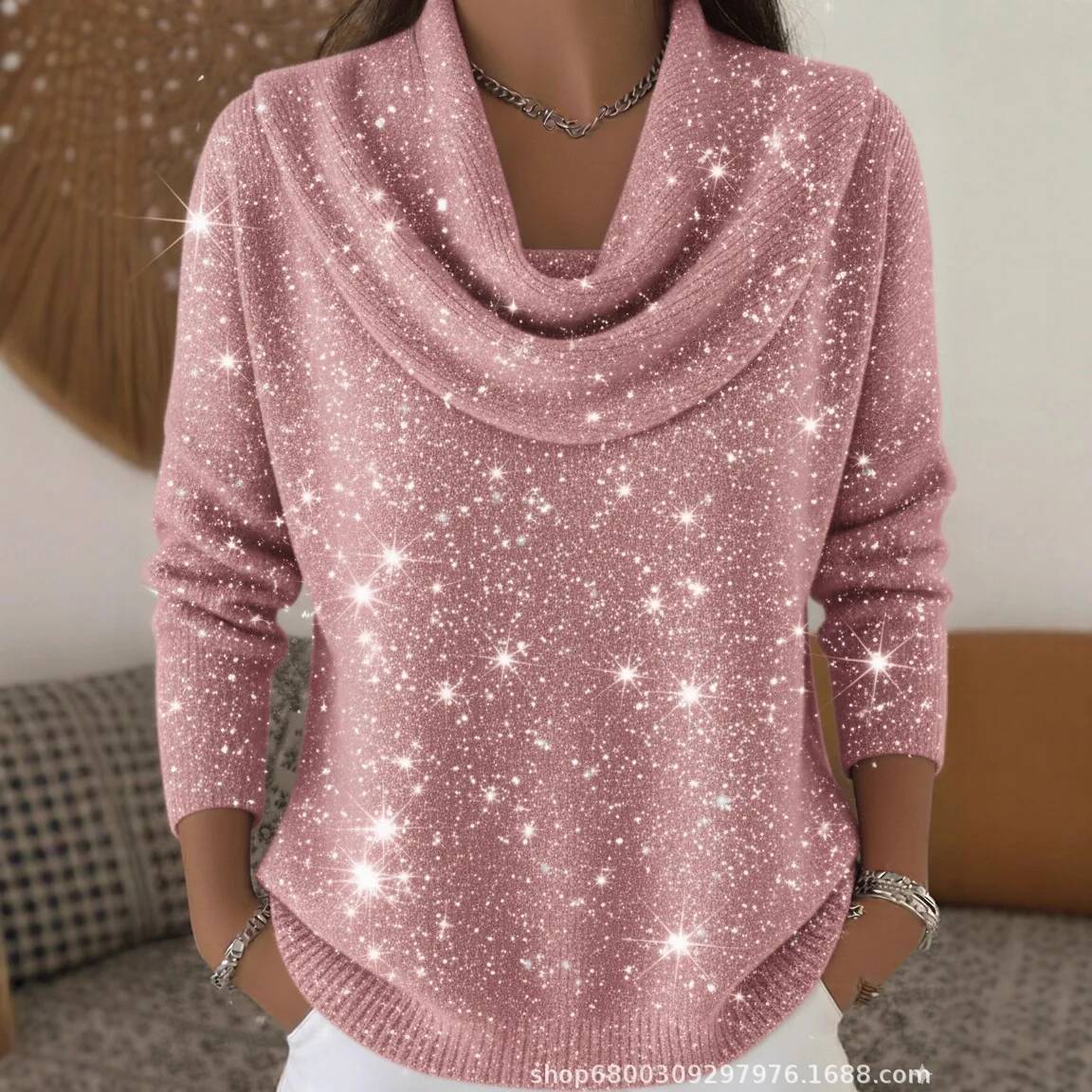 Mode-pailletten gebreide trui  - Winter Clothing Taiwan recensie en prijs