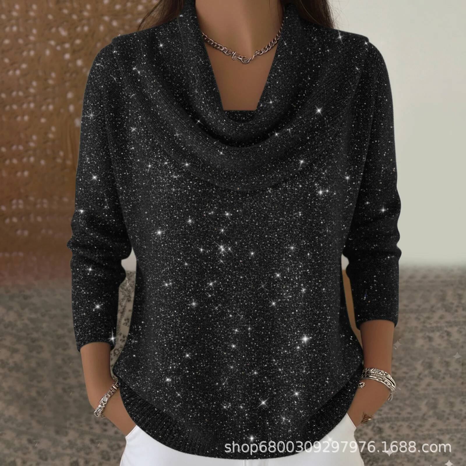 Mode-pailletten gebreide trui  - Winter Clothing Taiwan recensie en prijs
