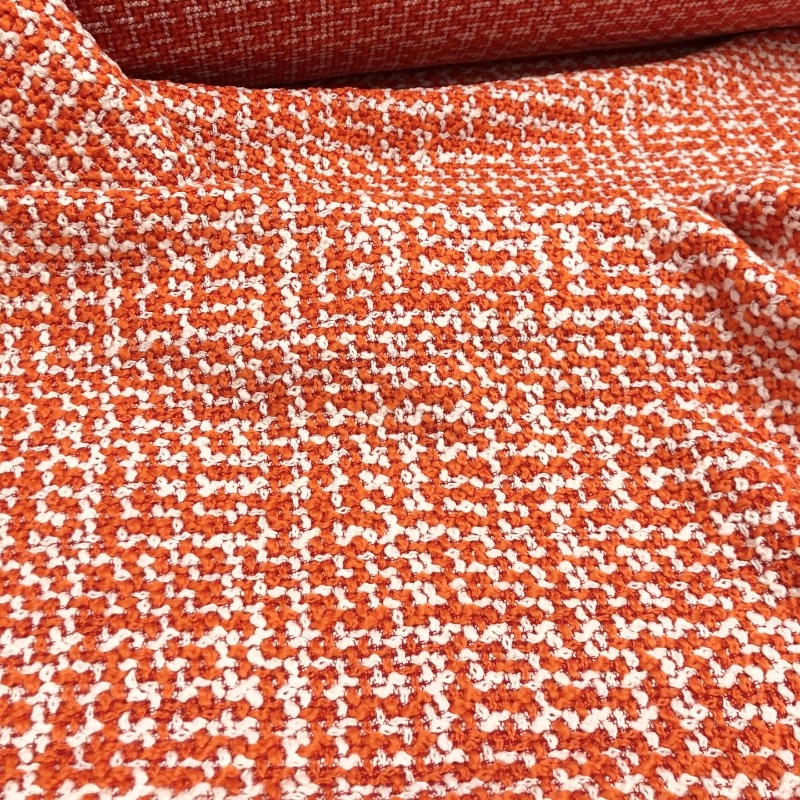 Oranje witte grof geweven stof - Winter Clothing Material recensie en prijs