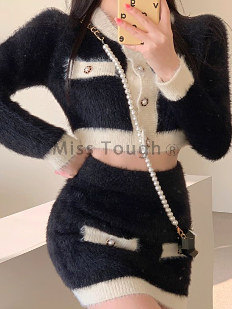 Winter Pluizig Gebreide 2-deli - Winter Clothing Sales recensie en prijs