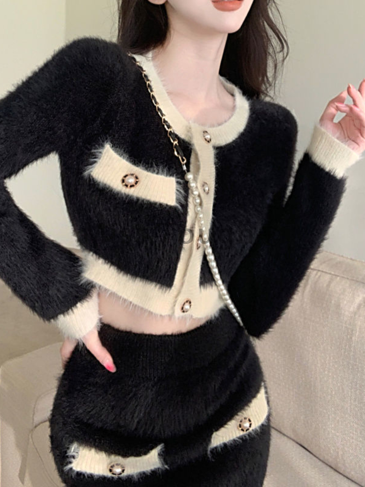 Winter Pluizig Gebreide 2-deli - Winter Clothing Sales recensie en prijs