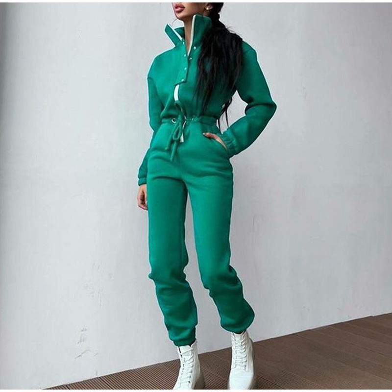 Casual Stand Kraag Jumpsuits V - Winter Clothing Sales recensie en prijs