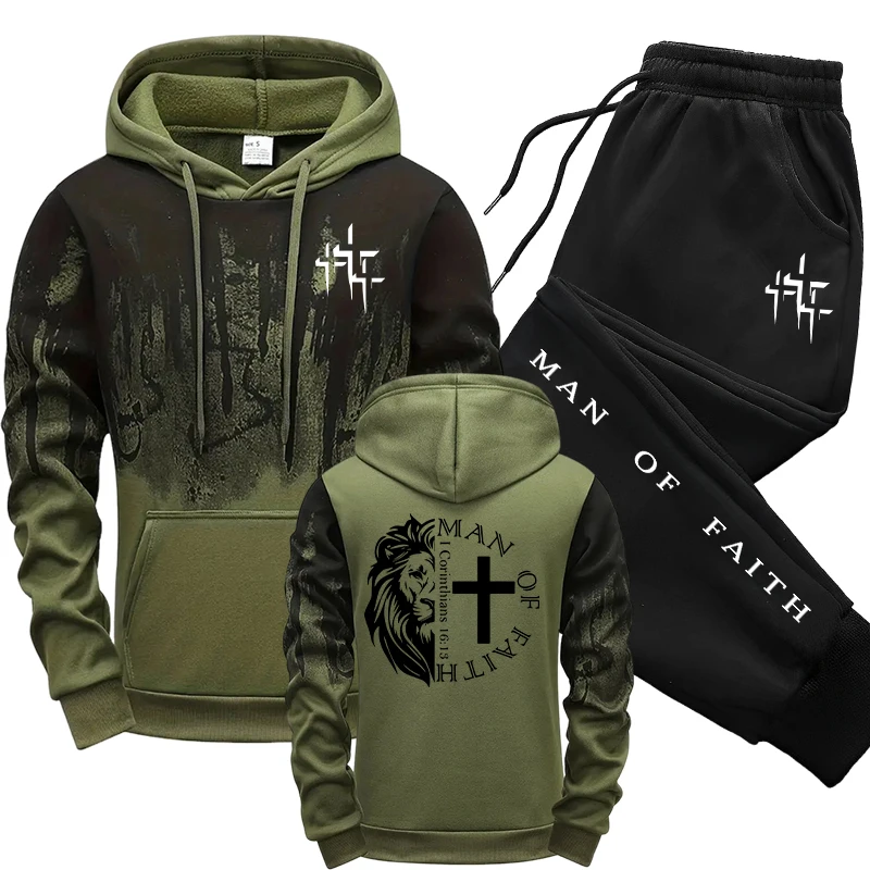 Man of Faith Pattern Herenset  - Winter Clothing Hoodie recensie en prijs