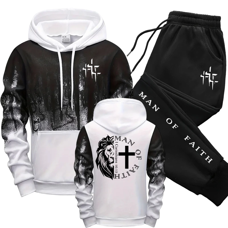 Man of Faith Pattern Herenset  - Winter Clothing Hoodie recensie en prijs
