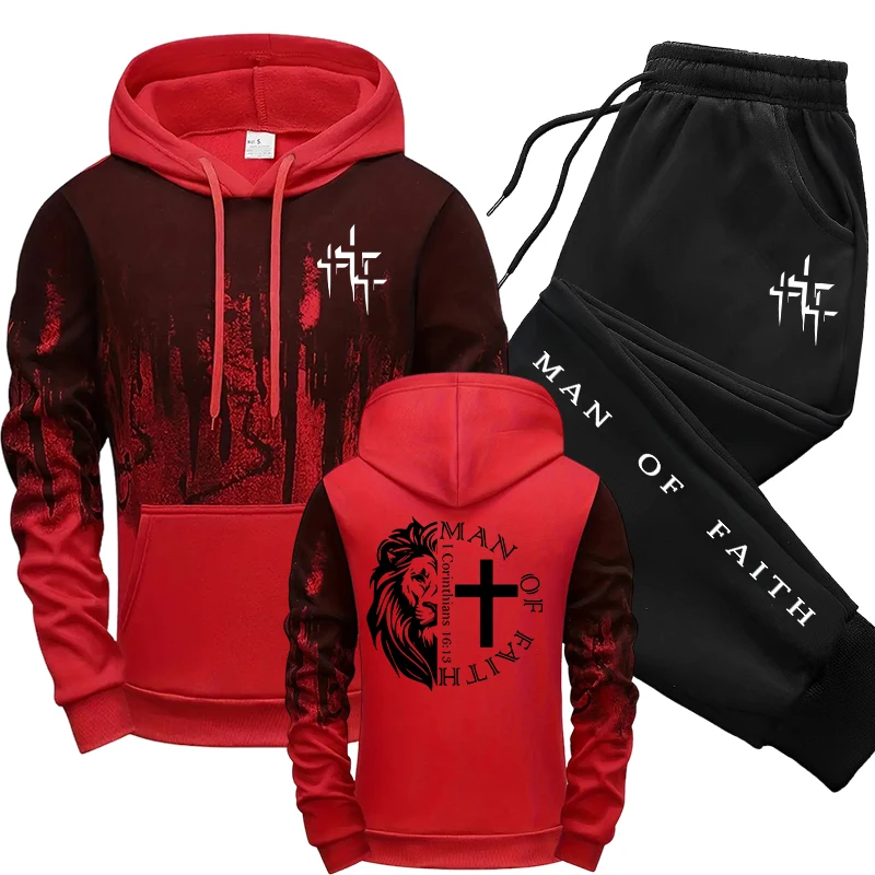 Man of Faith Pattern Herenset  - Winter Clothing Hoodie recensie en prijs